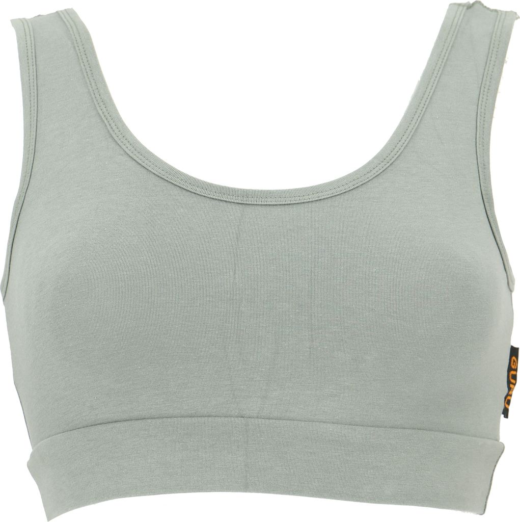 Bra Top, Yogatop aus Baumwolle, Bikini Top - Salbei, Damen, Grün, Baumwolle(Bio),Elasthan, Größe: L