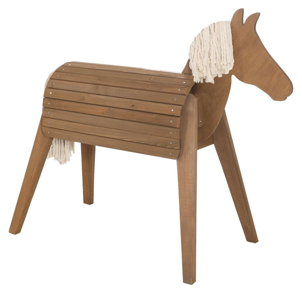 roba Outdoorspielpferd, Massivholz teak-farben, Produktbild 