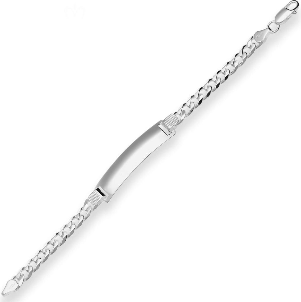 6,7mm Id-Armband Panzerkette Silberarmband Armschmuck aus 925 Silber 21cm