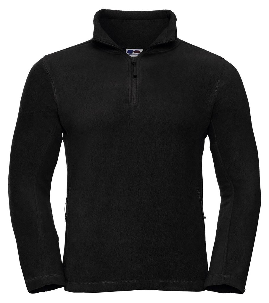 Russell Herren Outdoor Fleecepullover mit Reißverschluss am Kragen FK716 (L) (schwarz)
