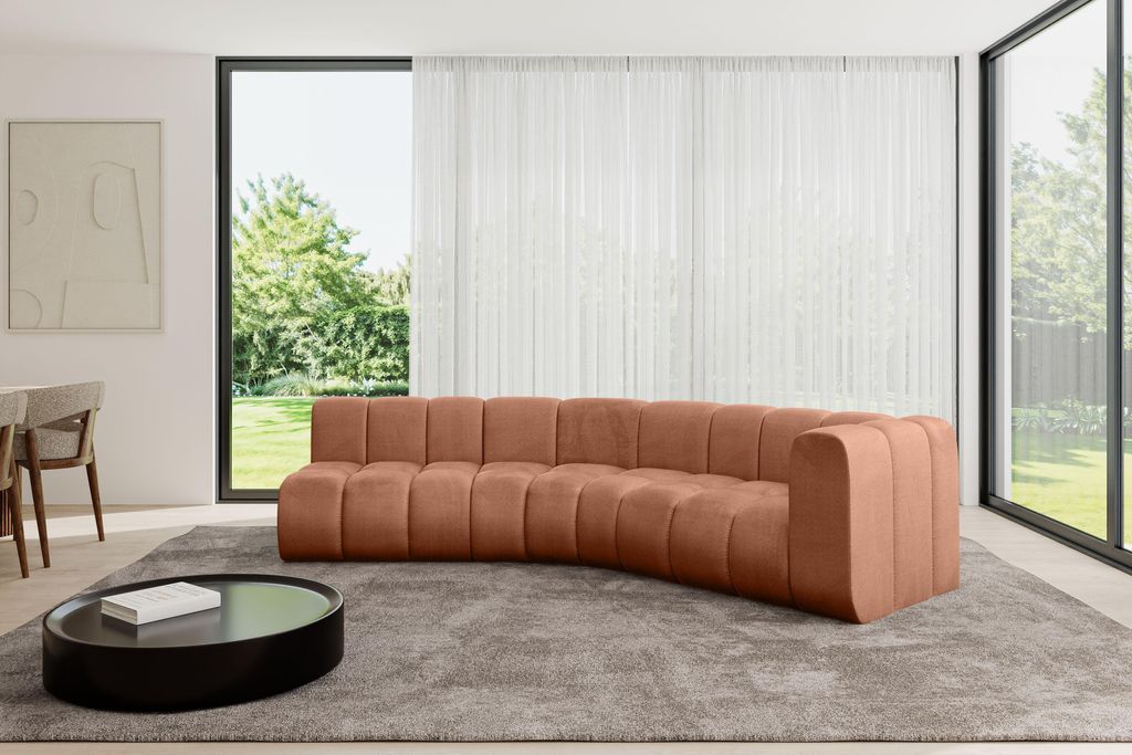 ALTDECOR Modulares Sofa Ecksofa in L-Form - Karex-L1 - 308x194x70 cm Apricot - Corner modular Sofa Eckcouch Couch Wohnlandschaft Cauchsofa Bodensof...