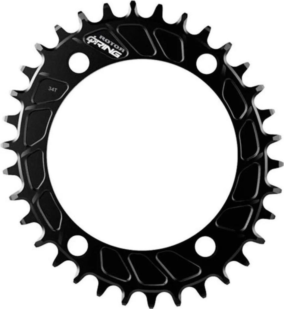 Rotor Q Rings Sm Oval 110 Bcd Kettenblatt Schwarz,Grau 34t Schwarz,Grau 34t