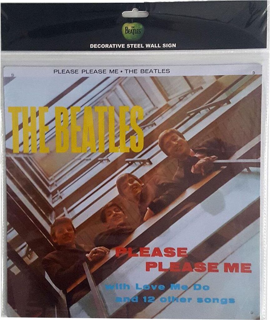The Beatles - Tafel "Please Please Me", Plattenhülle, Stahl RO12829 (Einheitsgröße) (Bunt)