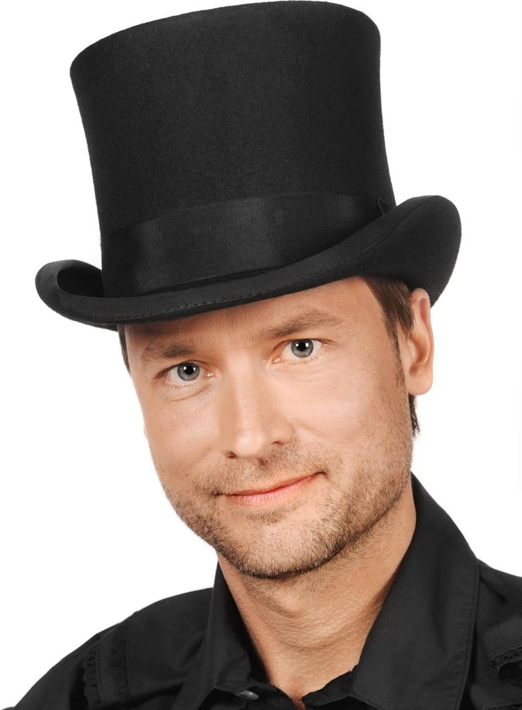Wollfilz Zylinder Hut - Fasching Karneval Halloween Produktbild 