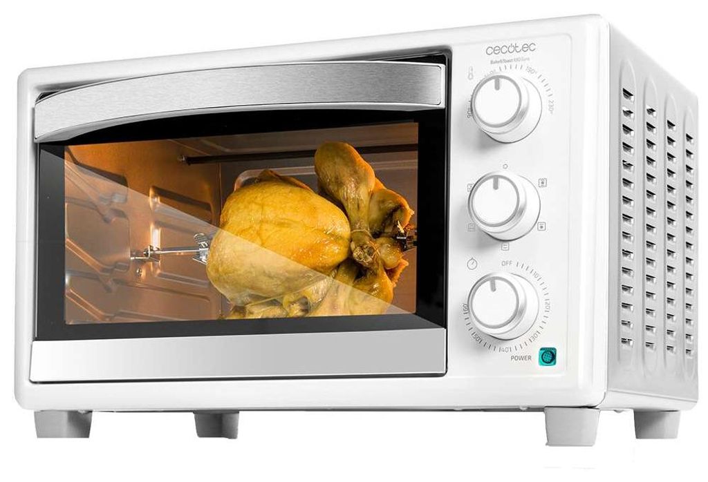 Cecotec Bake&Toast 3090 White Gyro – Tischbackofen 30 L, 1500 WUmluft, Drehspieß