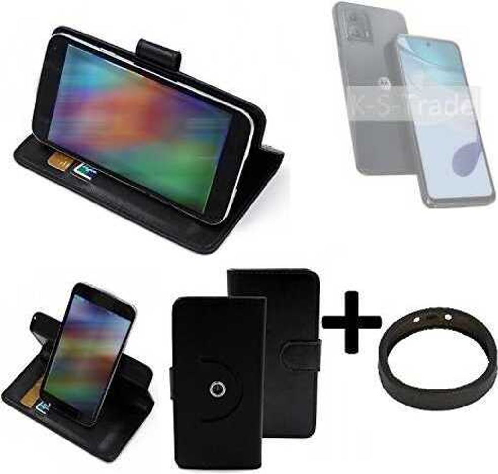 K-S-Trade Case Schutz Hülle kompatibel mit Motorola Moto G53 5G + Bumper Handy Hülle Flipcase Smartphone Cover Handy Schutz Tasche Walletcase