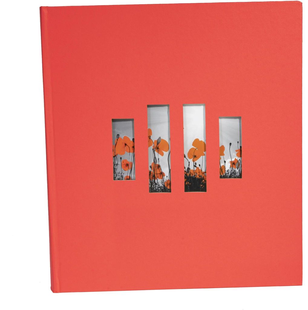 Exacompta Fotoalbum MILANO 29x32 cm, 60 schwarze Seiten - Rot - 16077E
