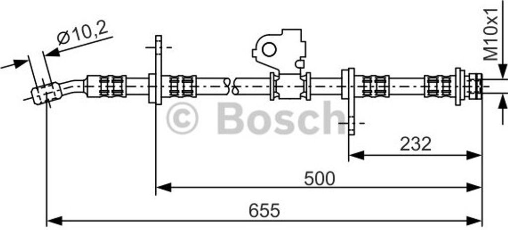 Bosch Bremsschlauch Vorderachse rechts 1 987 476 322
