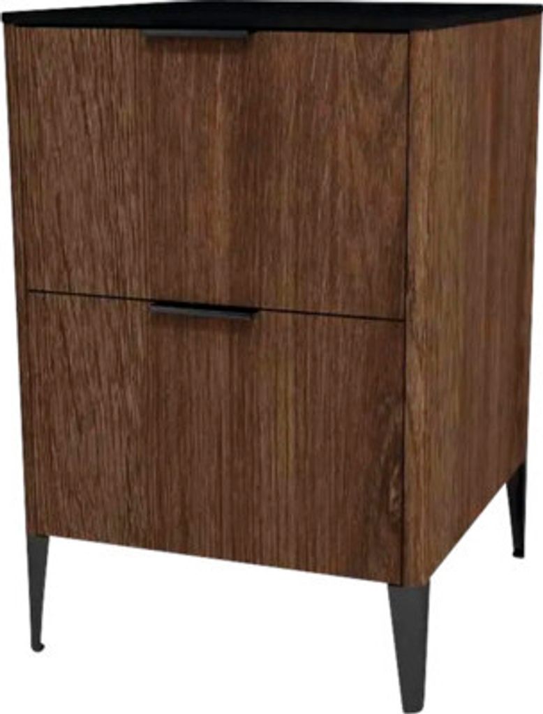 Kommode mit 2 Schubladen Devo Lotos 76x50x53 cm bronze expressive oak/schwarz