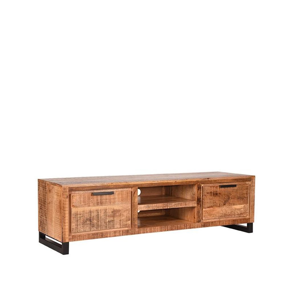 LABEL51 TV-Schrank Glasgow – Rau – Mangoholz – 160 cm