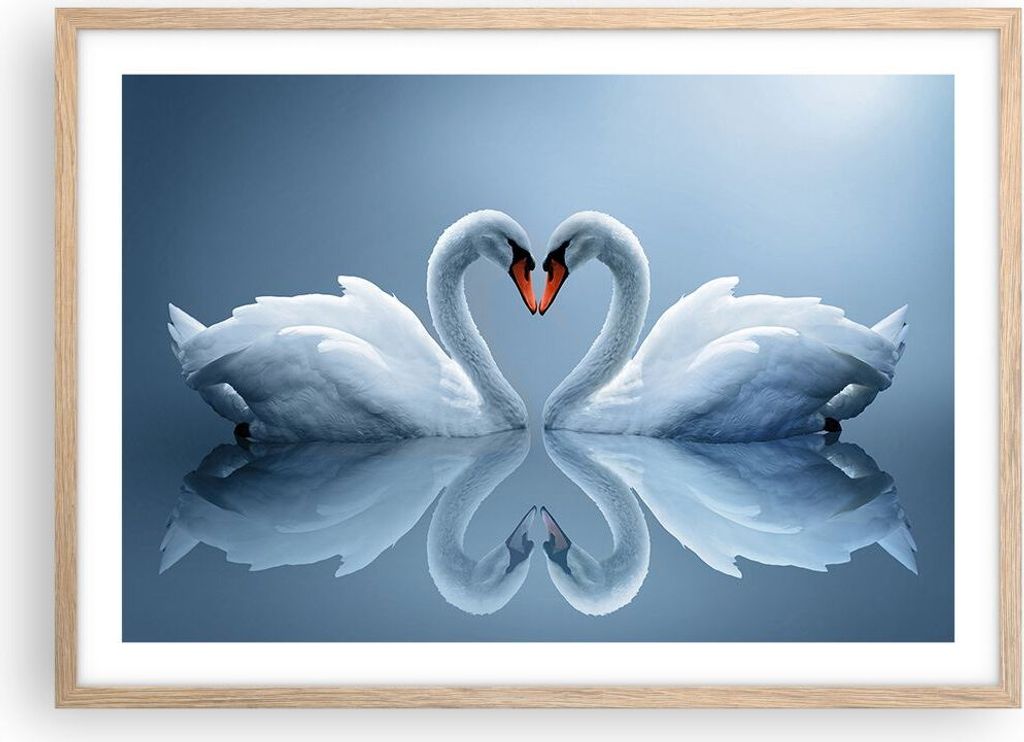 Gerahmtes Poster - Rahmen in heller Eiche - Ladung Dampf Wasser - 70x50 cm - Wand Bild - Wanddeko - Wandbilder - Wandposter - Bilderrahmen - Bilder...