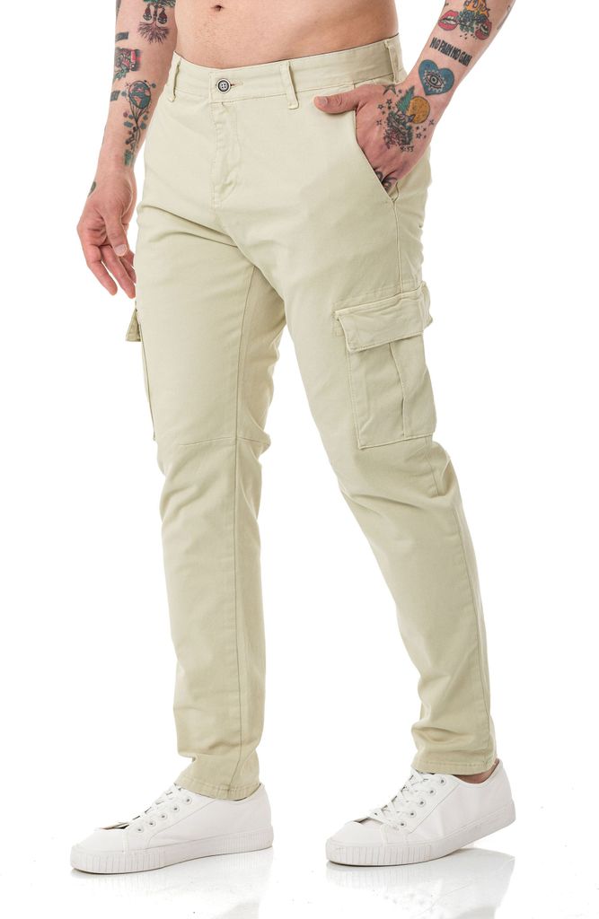 Red Bridge Herren Chino Cargo Hose Basic Stone W40 L34 Produktbild 