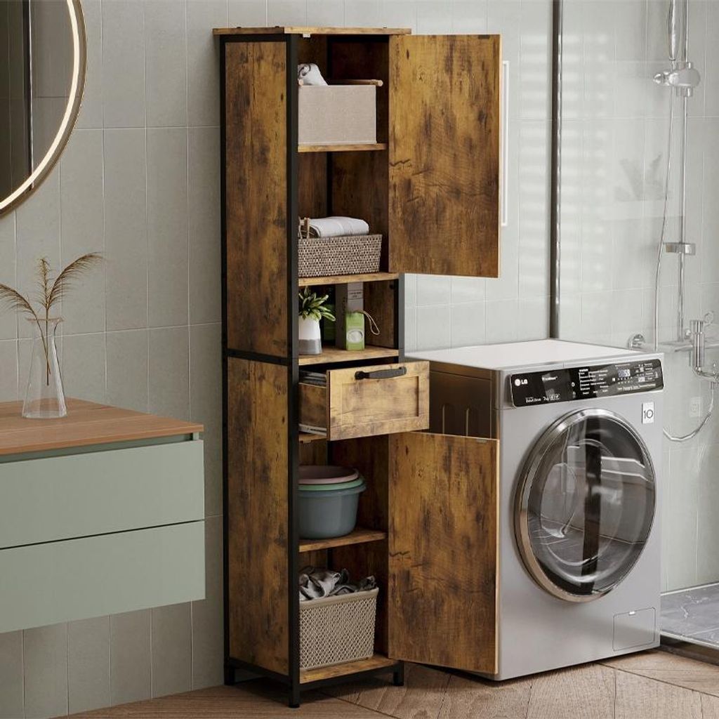 169 cm hoher Schrank – schmales Regal für das Badezimmer