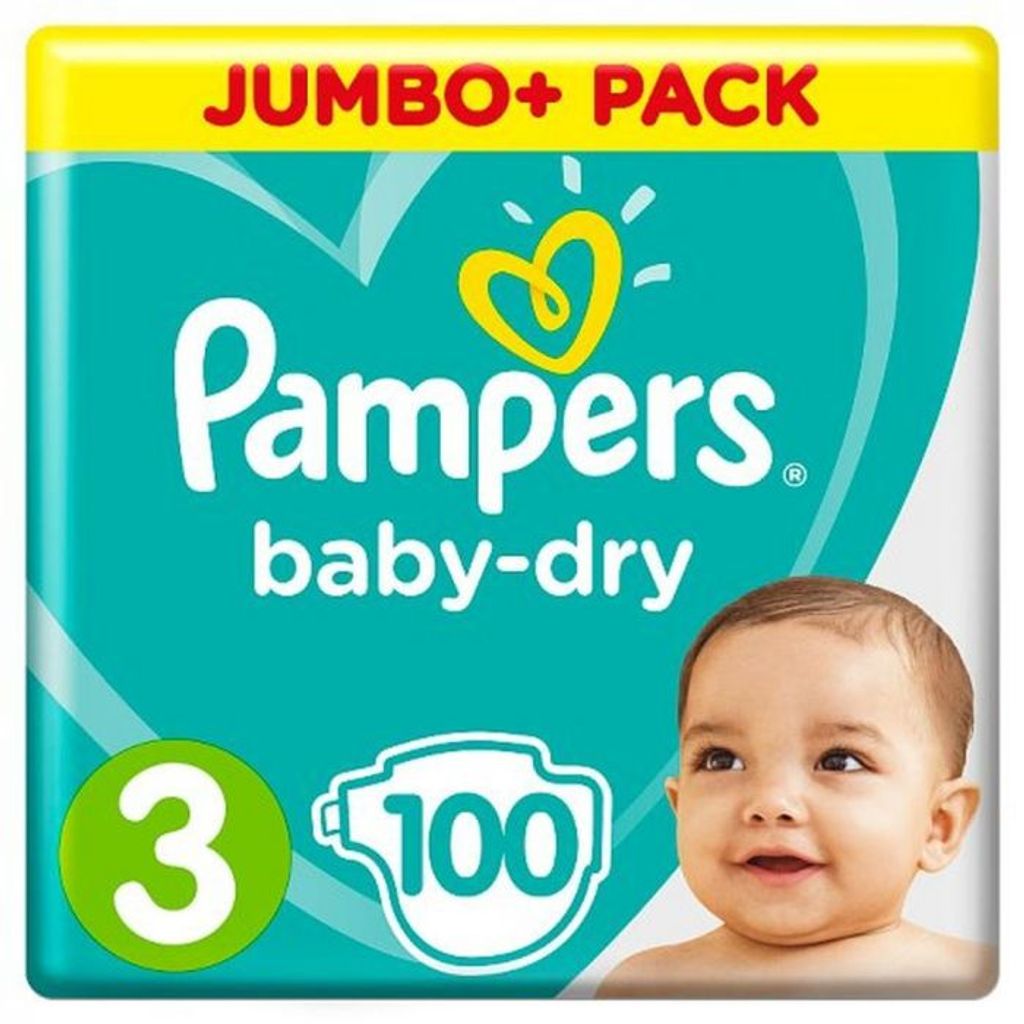Pampers Baby-Dry Größe 3 Windeln – 100 Stück