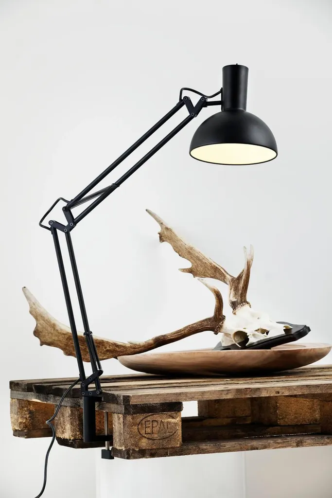 Lampe de Bureau Multifonction Arki Noire - Éclairage à Pince et Mural - 12