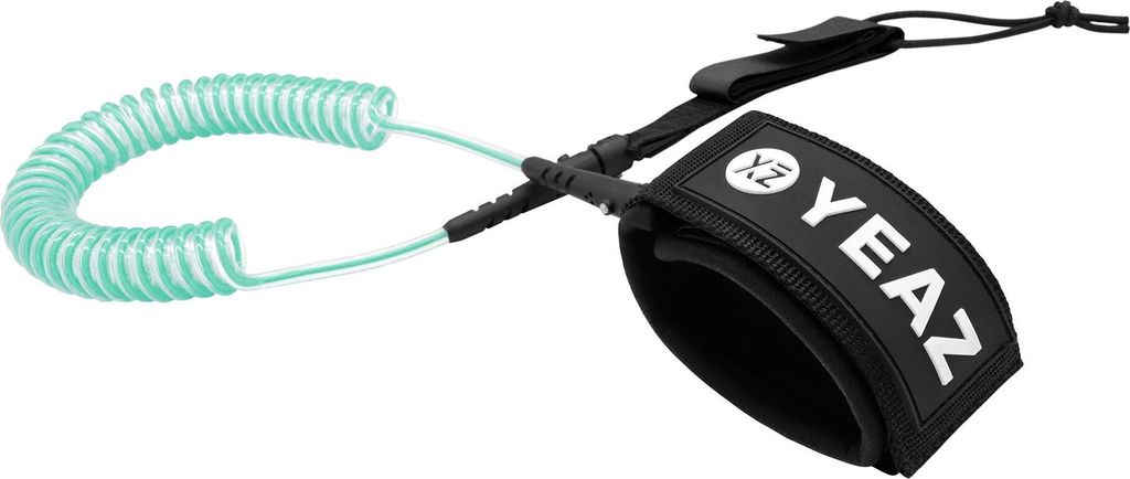 YEAZ NUI - Sicherheitsleine/Leash für SUP TRANSPARENT / TÜRKIS
