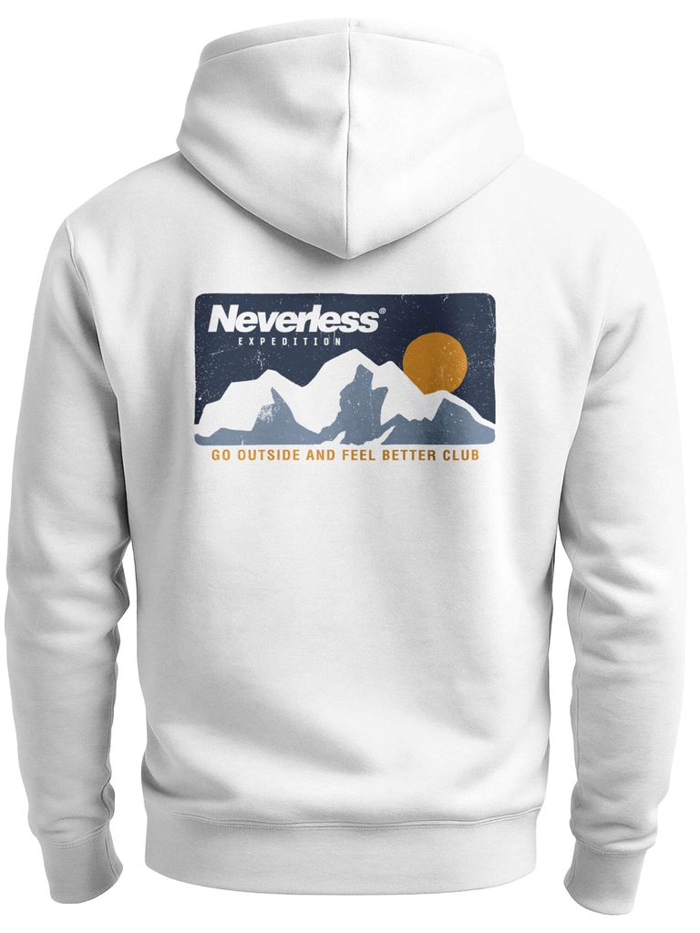 Herren Sweatjacke Backprint Nature Lover Go Outside Zipjacke Zip-Hoodie Männer Outdoor Fashion Streetstyle Neverless