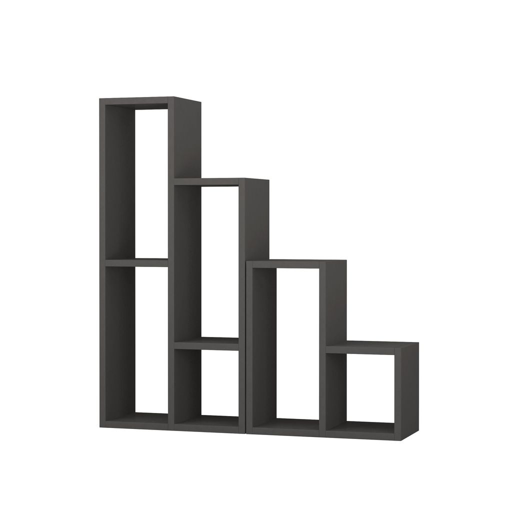 Skye Decor, Hochwertiges Bücherregal (2 Stück), Anthrazit, Produktbild 