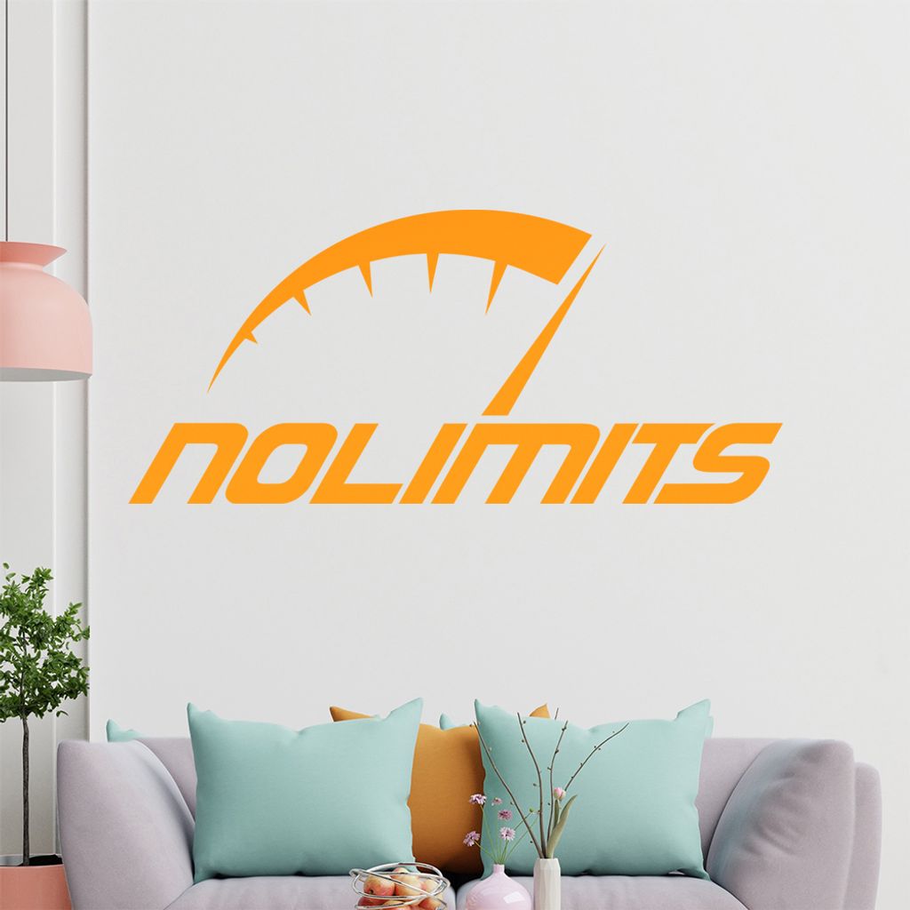 KIWISTAR No Limits - Keine Grenzen Speed Tuning Wandtattoo in 6 Größen - Wandaufkleber Wall Sticker - Dekoration, Küche, Wohnzimmer, Schlafzimme...