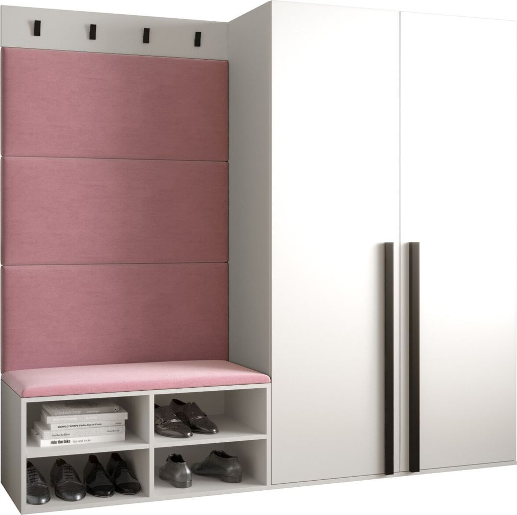 Garderobe MIRO Set 5 mit gepolsterten Paneelen Industrial Design