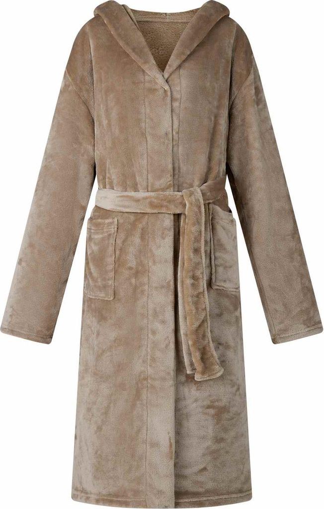 CLORIS Bademantel Hoodie Kamel XXXL Flanell - Decken 42017224