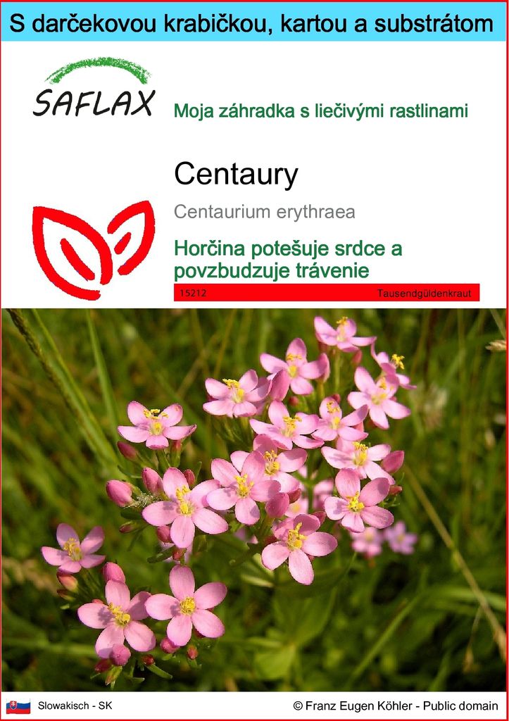 SAFLAX Darčeková sada - Centaury - Centaurium erythraea - Obrázok produktu 
