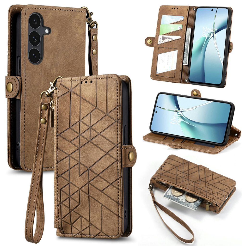 Étui portefeuille rabattable en simili cuir pour Samsung Image du produit 