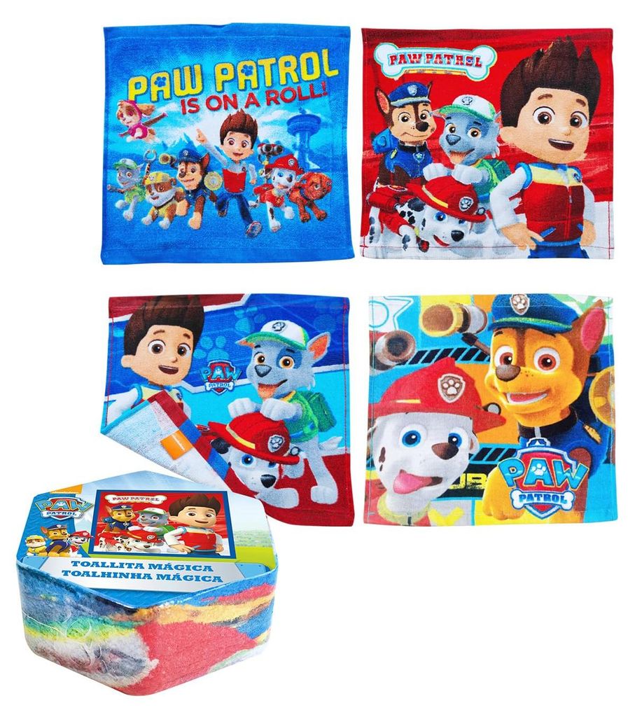 4x asciugamano magico Paw Patrol 30x30 asciugamano magico Immagine del prodotto 