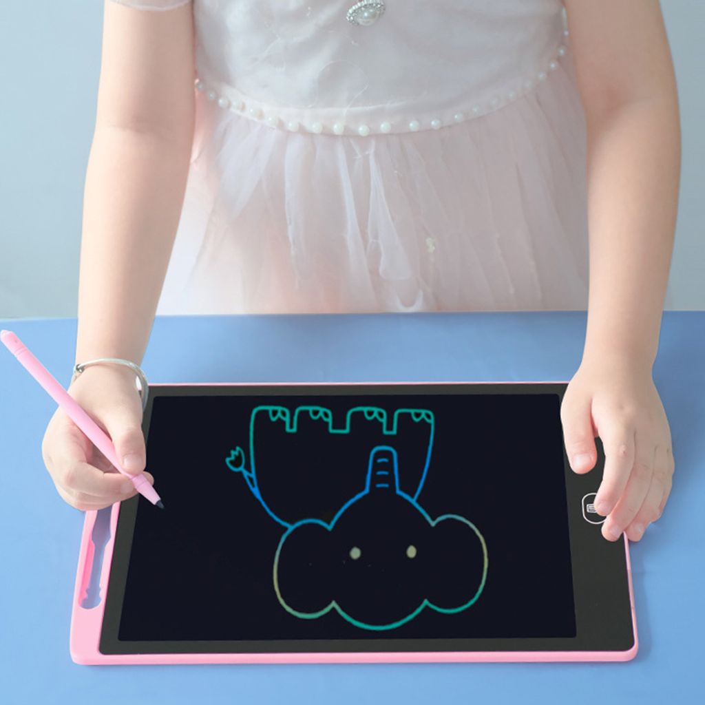 LCD-Schreibtafel 8,5 Zoll Schreibtafel Buntes Display Kinderlaptop für Notizen/Zeichnen, Optimaler Papierersatz, Kinderspielzeug ab 3 Jahren (Rosa)