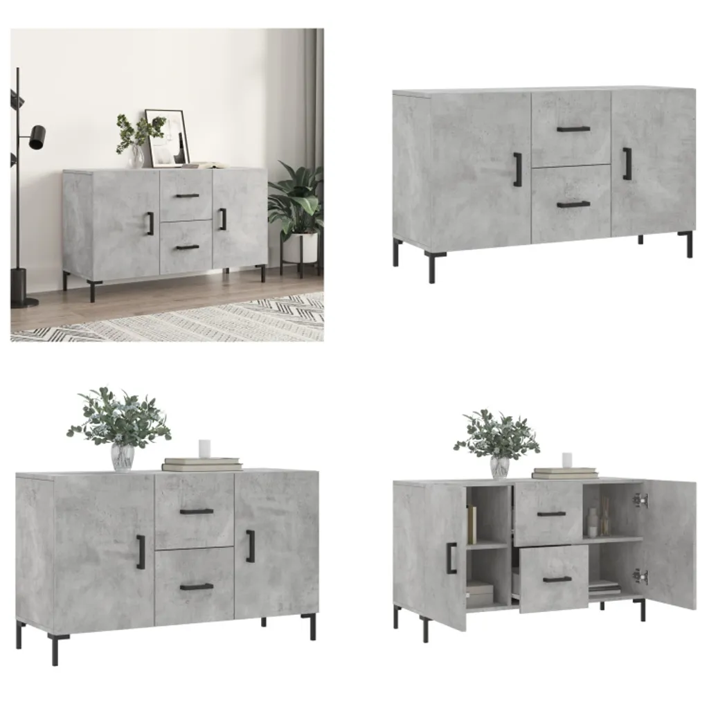 Mobile Credenza 100x36x60 cm Grigio Cemento - vidaXL Design Urban
