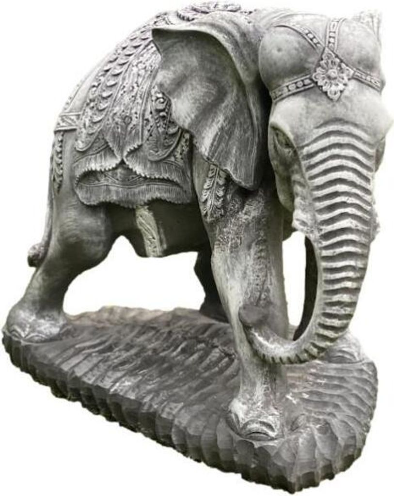 Schöner Elefant aus Steinguss Neu Frostfest Witterungsbeständig A-STEL01R