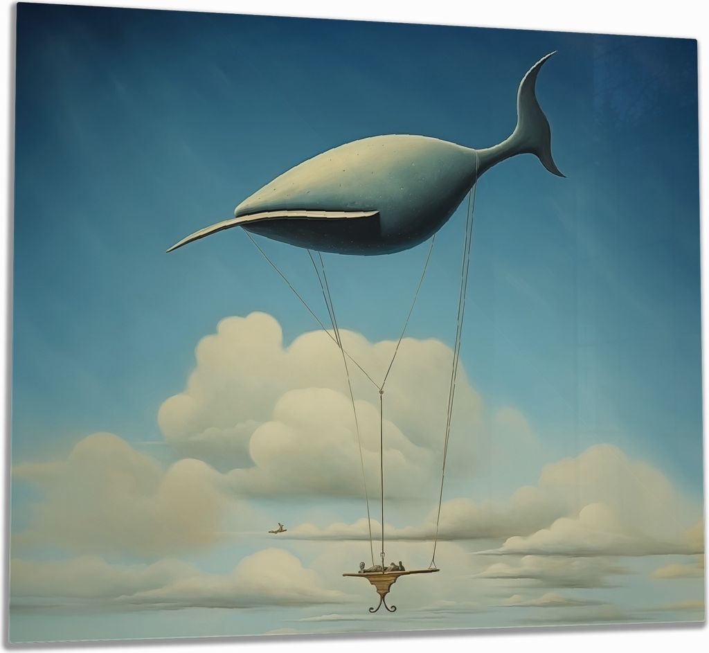 Wallario Herdabdeckplatte aus Glas, Größe 60 x 52 cm 1-teilig, Motiv Himmlische Segelfahrt