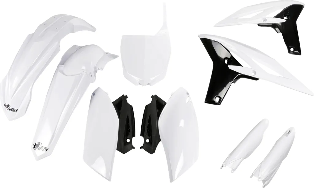 Ensemble de carénage Yamaha YZ F 250 2010 blanc UFO PLAST 9 pièces