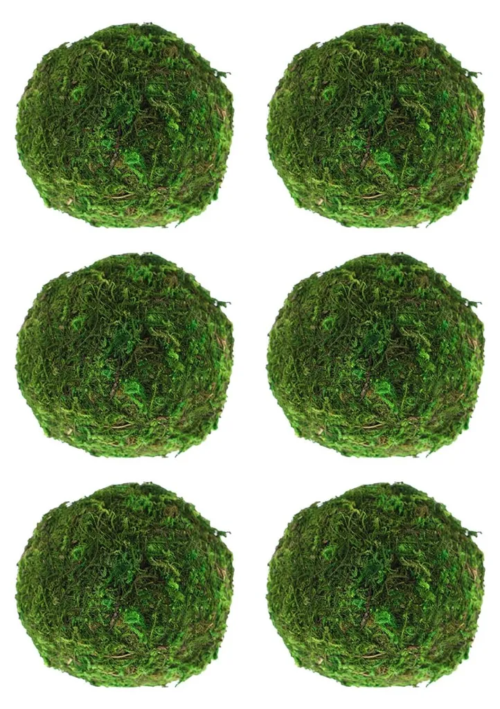Boules de mousse artificielle 8cm déco végétale durable lot de 6 pièces
