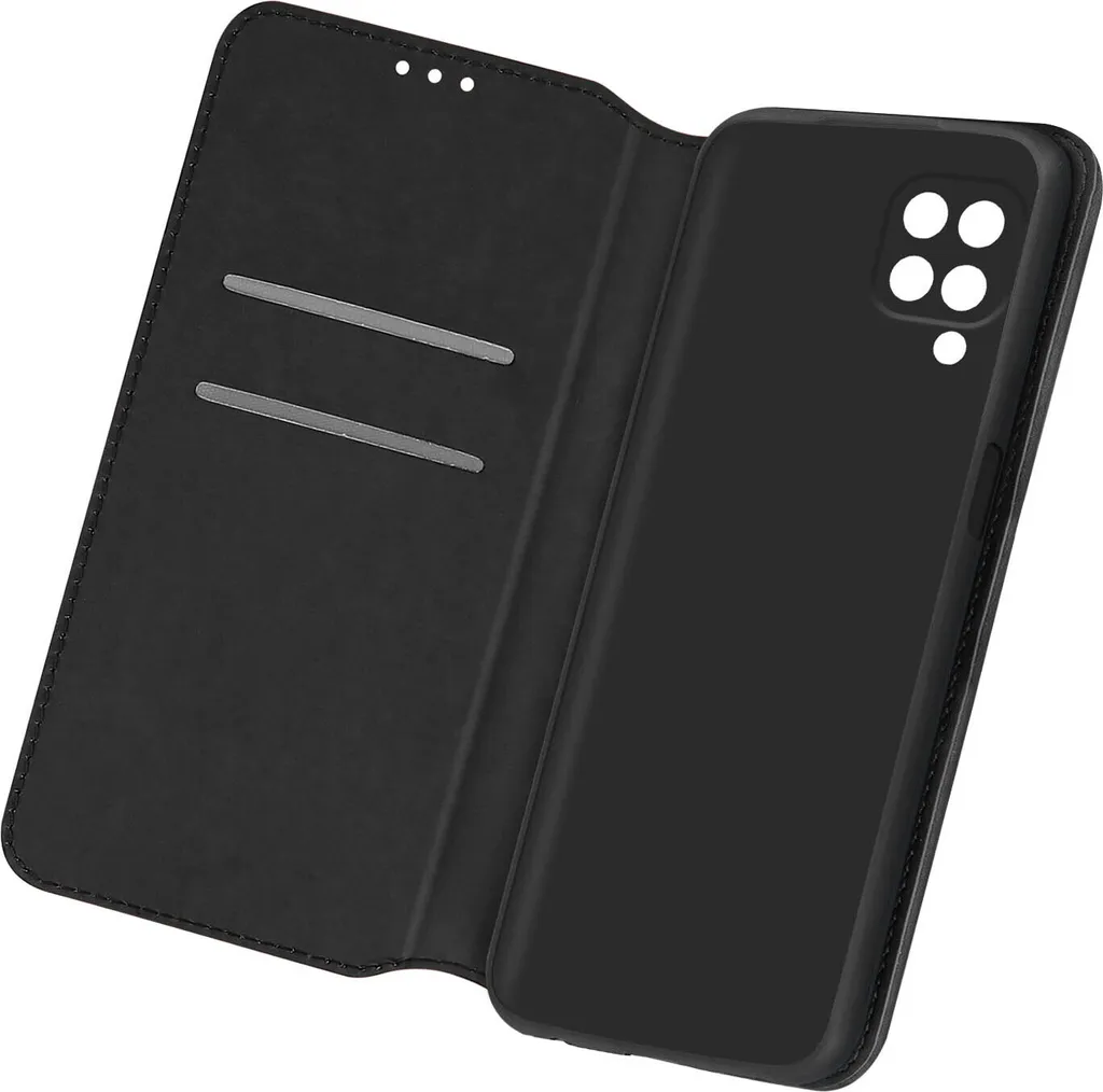 Cover Samsung M12 Nera Avizar - Custodia Slim Flip Ecopelle