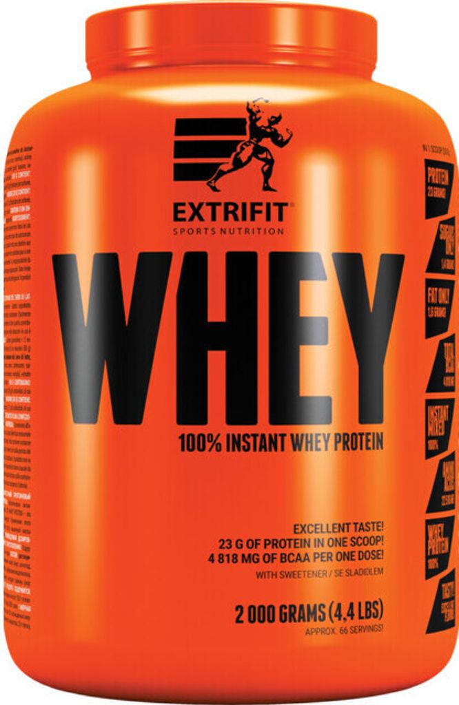Extrifit 100% Whey Protein 2000 g banana / Whey Protein / Leckeres Instant Whey Protein Konzentrat von höchster Qualität