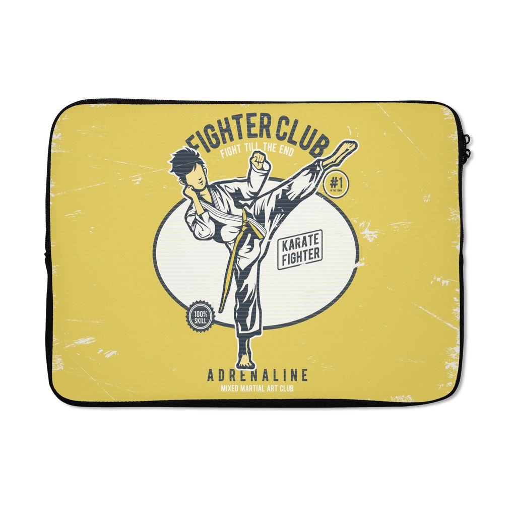MuchoWow Laptop Hülle 14 ZollKarate - Jahrgang - Zitat Laptoptasche - Laptoptasche - Stoßsicher - Schutzhaube