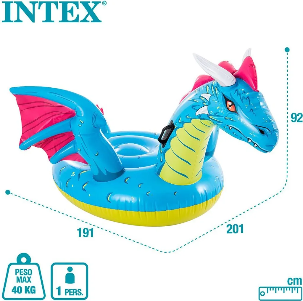 Dragon Gonflable Intex 57563 avec Poignées - Vinyle Robuste et Stable - 15