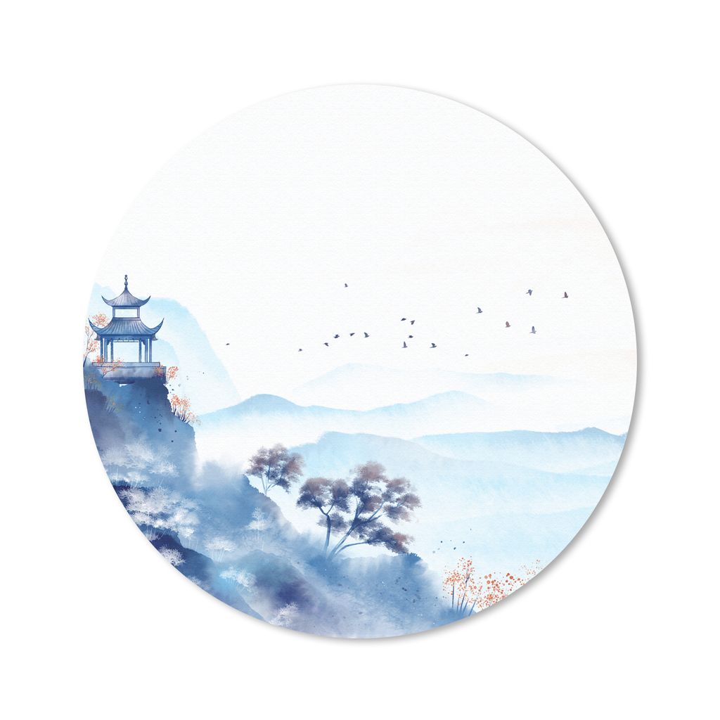 MuchoWow Mauspad Mousepad Malerei - Ölfarbe - Natur 20x20 cm - Mousepads - Maus Mat - Pad - Mausunterlage - Schreibtischmatte
