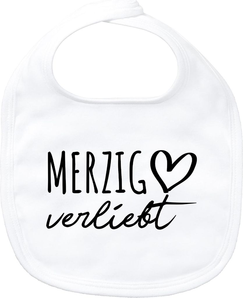 Huuraa Baby Lätzchen Merzig verliebt White Klettverschluss Baumwolle Latz Geschenkidee