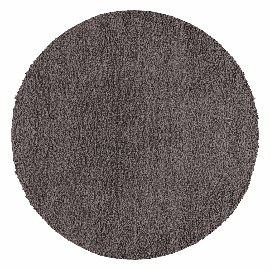 Petit Tapis Rond Taupe 80 cm - Solution Cosy pour Recoins et Entrées