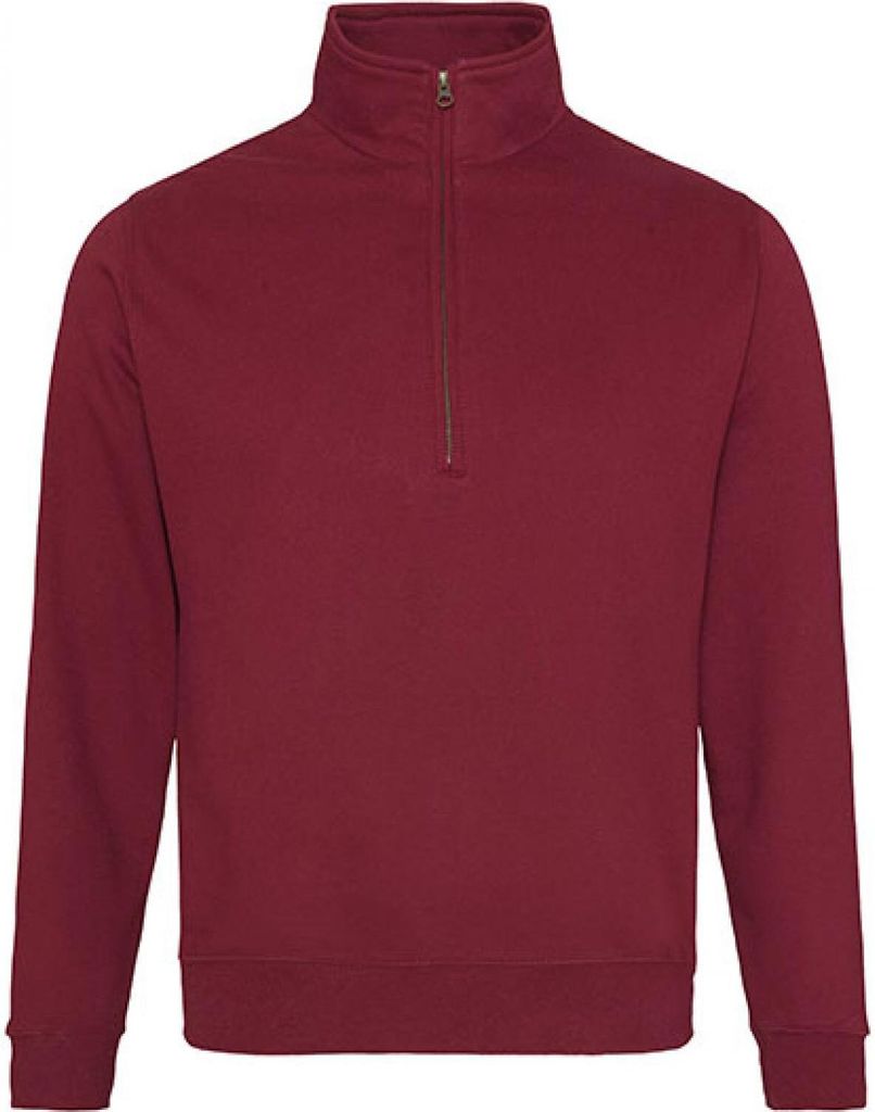 Just Hoods JH046 | Sophomore 1/4 Zip Sweat - Farbe: Burgundy - Größe: XL