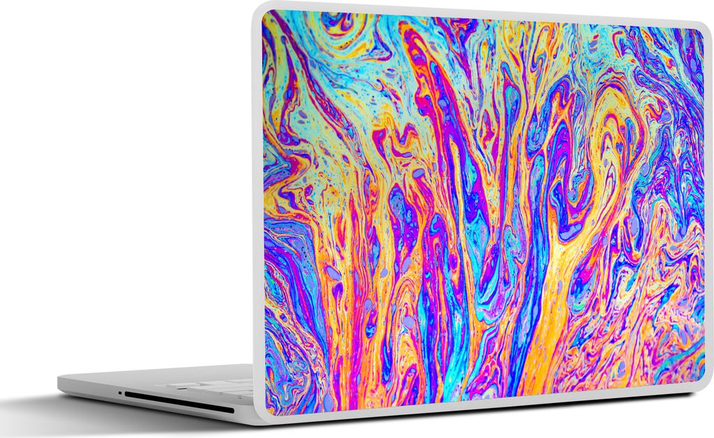 MuchoWow Laptop Aufkleber Sticker Cover Kunst - Farben - Psychedelisch 30x21 cm - Sticker für Laptop - Selbstklebend