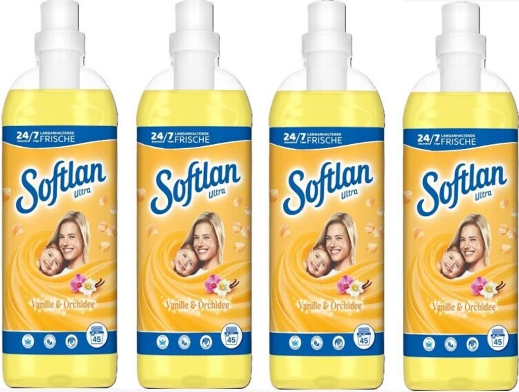 Softlan Weichspüler Vanille&Orchidee 4 x 1L für Produktbild 