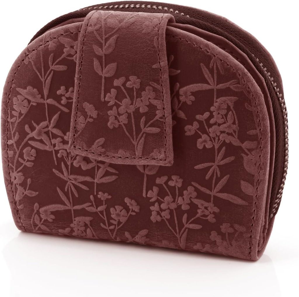 Moderne Damen Leder-Geldbörse mit RFID-Schutz und Riegelverschluss, kompakter Geldbeutel für Frauen mit viel Stauraum und elegantem Design