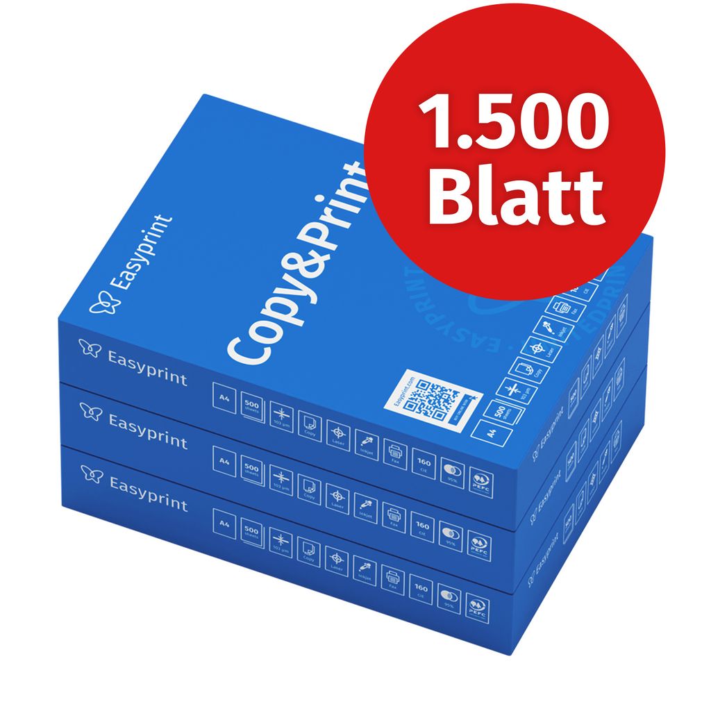 Easyprint Papier d'impression Papier à copier 1500 feuilles Image du produit 