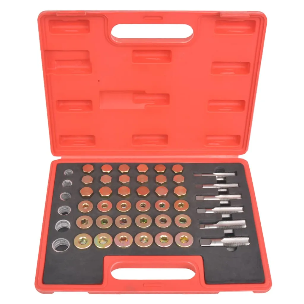 Kit de réparation de bouchon de vidange vidaXL avec 64 pièces M13-M22