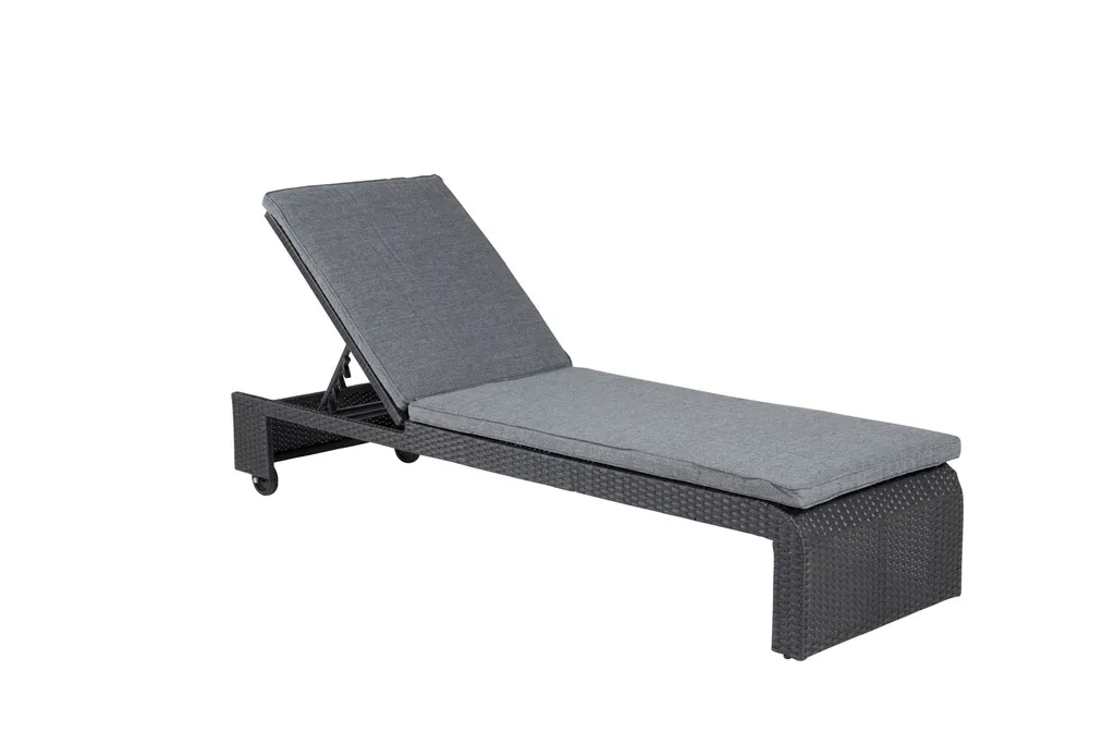 Fauteuil lounge Londres Venture Home Noir : idéal pour lecture et détente