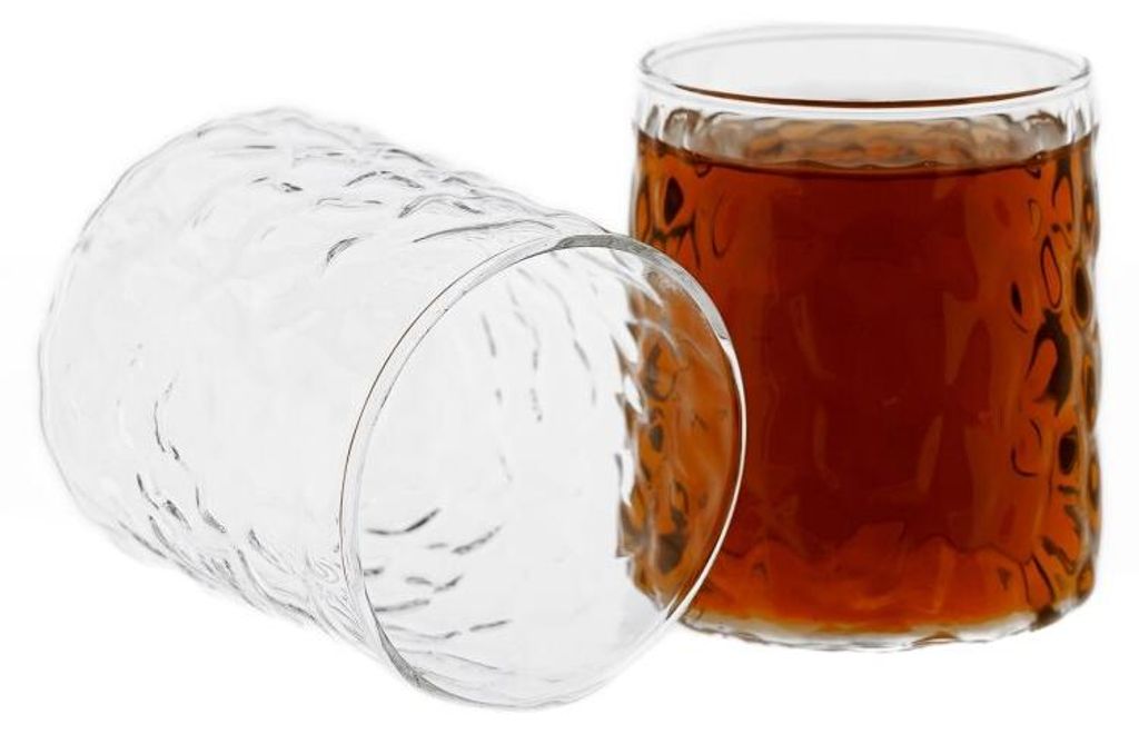 Damla Wassergläser Set 6 Stück, 330 ml - Moderne Gläser mit Bubble-Design