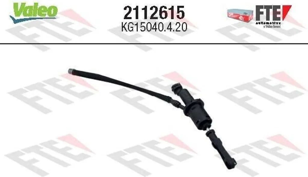 Maître cylindre d'embrayage VALEO 2112615 pour Peugeot 407 et Citroën C6